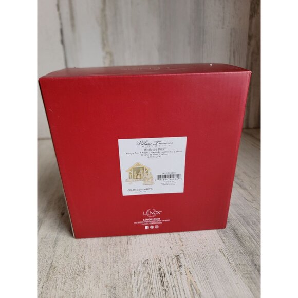 Lenox NEW Manger nativity scene mistletoe Park set Xmas enesco - Picture 1 of 6